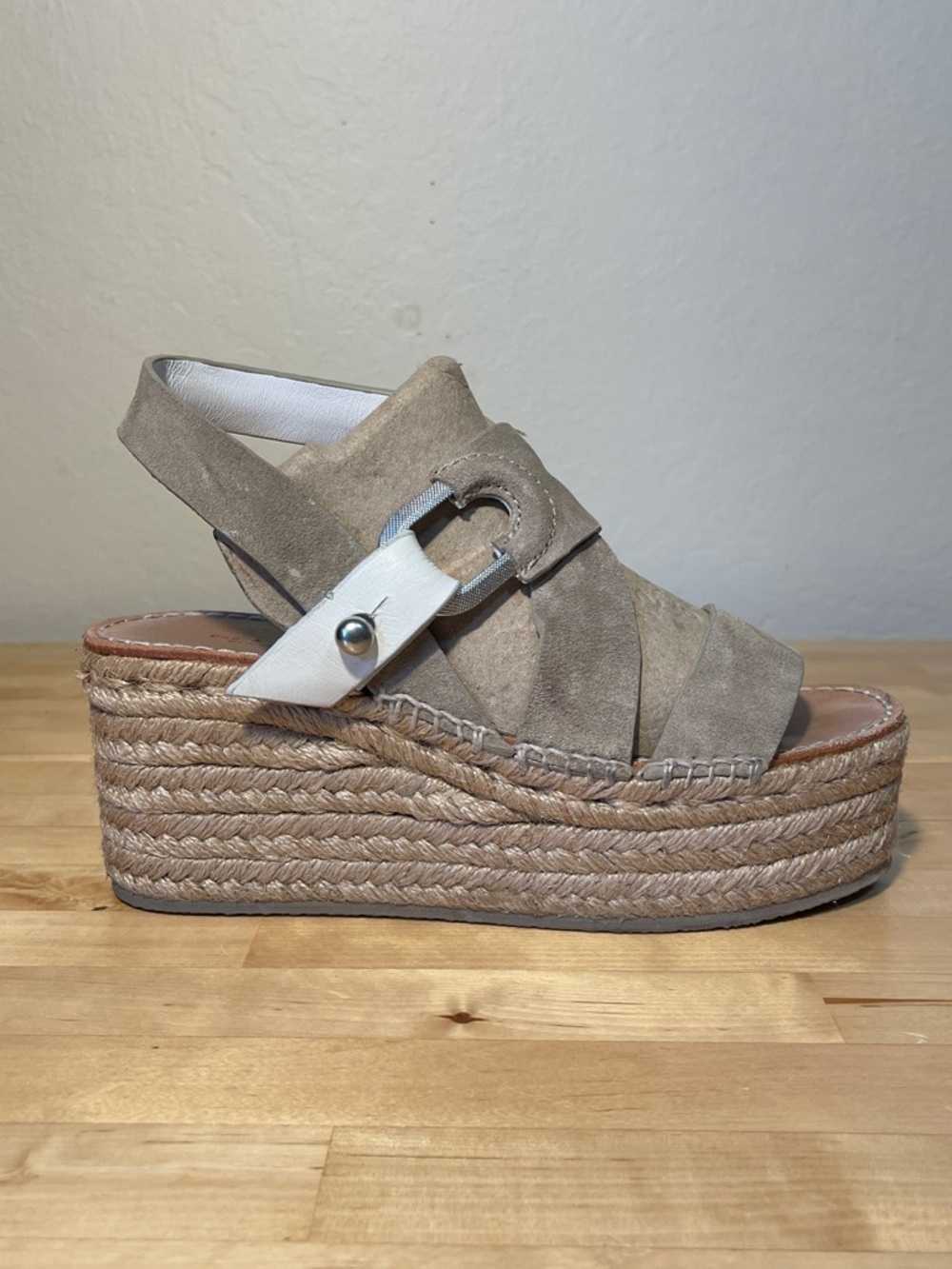 rag & bone August Suede Platform Espadrille Wedge Sandals Made in Spain